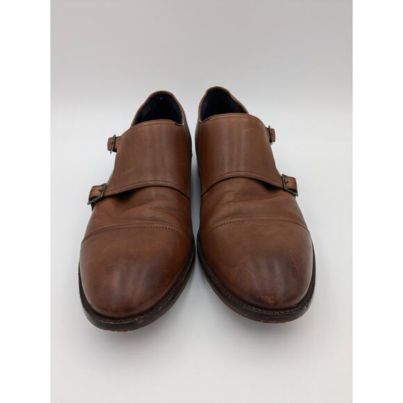 Cole Haan Men's Harrison Monk Oxfords Leather British Tan Size 10.5 EU44.5 - Picture 2 of 15